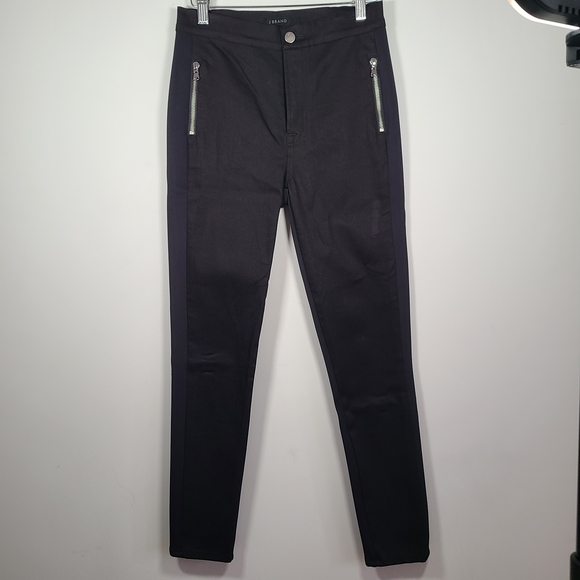 J Brand Denim - J Brand Black Trousers with Zipper Accents Size 26